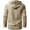 JEMITOP Men’s Pure Cotton Retro Style Lace Up Hooded Shirts for Renaissance Pirate Viking Medieval Costume