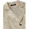 JEMITOP Men’s Vintage Gothic Steampunk Victorian Suit Vest Jacquard Slim Fit Sleeveless Waistcoat(Beige)
