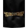 JEMITOP Men’s Vintage Gothic Steampunk Victorian Suit Vest Jacquard Slim Fit Sleeveless Waistcoat(Gold)