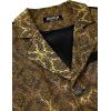 JEMITOP Men’s Vintage Gothic Steampunk Victorian Suit Vest Jacquard Slim Fit Sleeveless Waistcoat(Gold)