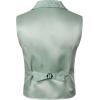 JEMITOP Men’s Vintage Gothic Steampunk Victorian Suit Vest Jacquard Slim Fit Sleeveless Waistcoat(Mint Green)
