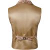 JEMITOP Men’s Vintage Gothic Steampunk Victorian Suit Vest Jacquard Slim Fit Sleeveless Waistcoat(Rose Gold)