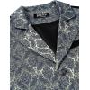 JEMITOP Men’s Vintage Gothic Steampunk Victorian Suit Vest Jacquard Slim Fit Sleeveless Waistcoat(Silver Blue Jacquard)