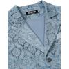 JEMITOP Men’s Vintage Gothic Steampunk Victorian Suit Vest Jacquard Slim Fit Sleeveless Waistcoat(Sky Blue)