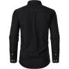 JEMITOP Men’s Classic Lightweight Oxford Button Down Collar Shirts Business Casual Long Sleeve Dress Shirt with Pocket(Black)