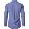 JEMITOP Men’s Classic Lightweight Oxford Button Down Collar Shirts Business Casual Long Sleeve Dress Shirt with Pocket(Demin Blue)