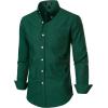 JEMITOP Men’s Classic Lightweight Oxford Button Down Collar Shirts Business Casual Long Sleeve Dress Shirt with Pocket(Forest Green)