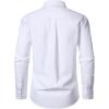 JEMITOP Men’s Classic Lightweight Oxford Button Down Collar Shirts Business Casual Long Sleeve Dress Shirt with Pocket(White)