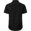JEMITOP Mens Cuban Guayabera Shirt Casual Button Down Short Sleeve Shirts for Summer Cruise Beach Vacation(Black)