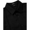JEMITOP Mens Cuban Guayabera Shirt Casual Button Down Short Sleeve Shirts for Summer Cruise Beach Vacation(Black)