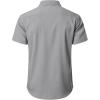 JEMITOP Mens Cuban Guayabera Shirt Casual Button Down Short Sleeve Shirts for Summer Cruise Beach Vacation(Grey)