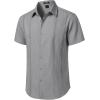 JEMITOP Mens Cuban Guayabera Shirt Casual Button Down Short Sleeve Shirts for Summer Cruise Beach Vacation(Grey)