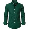 JEMITOP Men’s Classic Lightweight Oxford Button Down Collar Shirts Business Casual Long Sleeve Dress Shirt with Pocket(Forest Green)