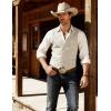 JEMITOP Men’s Retro Western Cowboy Vest Faux Suede Leather Snap Waistcoat Slim Fit Casual Wedding Vests with Pockets(Cream White)