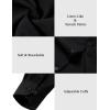 JEMITOP Men’s Stretch Linen-Like Long Sleeve Button Down Shirts Casual Beach Wedding Dress Shirt(Black)