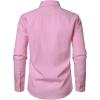 JEMITOP Men’s Stretch Linen-Like Long Sleeve Button Down Shirts Casual Beach Wedding Dress Shirt(Pink)