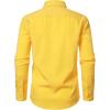 JEMITOP Men’s Stretch Linen-Like Long Sleeve Button Down Shirts Casual Beach Wedding Dress Shirt(Yellow)