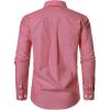JEMITOP Men’s Classic Lightweight Oxford Button Down Collar Shirts Business Casual Long Sleeve Dress Shirt with Pocket(Coral Red)