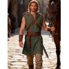 JEMITOP Men’s Renaissance Pure Cotton Lace Up Tunic Costume Sleeveless Shirt Pirate Medieval Viking Vest Without Belt(Army Green)
