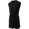 JEMITOP Men’s Renaissance Pure Cotton Lace Up Tunic Costume Sleeveless Shirt Pirate Medieval Viking Vest Without Belt(Black)