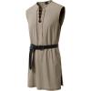 JEMITOP Men’s Renaissance Pure Cotton Lace Up Tunic Costume Sleeveless Shirt Pirate Medieval Viking Vest Without Belt(Khaki)