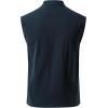 JEMITOP Men’s Pure Cotton Renaissance Sleeveless Shirt Halloween Pirate Medieval Viking Lace Up Mandarin Collar Costume(Navy Blue)