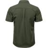 JEMITOP Men’s Casual Stretch Regular Fit Shirt Button Down Short Sleeve Work Shirts with Two Pockets(Army Green)