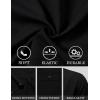 JEMITOP Men’s Casual Stretch Regular Fit Shirt Button Down Short Sleeve Work Shirts with Two Pockets(Black)