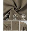 JEMITOP Men’s Casual Stretch Regular Fit Shirt Button Down Short Sleeve Work Shirts with Two Pockets(Dark Khaki)