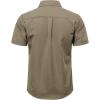 JEMITOP Men’s Casual Stretch Regular Fit Shirt Button Down Short Sleeve Work Shirts with Two Pockets(Dark Khaki)