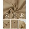 JEMITOP Men’s Casual Stretch Regular Fit Shirt Button Down Short Sleeve Work Shirts with Two Pockets(Khaki Yellow)
