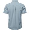 JEMITOP Men’s Casual Stretch Regular Fit Shirt Button Down Short Sleeve Work Shirts with Two Pockets(Light Blue)