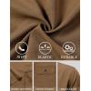 JEMITOP Men’s Casual Stretch Regular Fit Shirt Button Down Short Sleeve Work Shirts with Two Pockets(Light Brown)