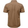 JEMITOP Men’s Casual Stretch Regular Fit Shirt Button Down Short Sleeve Work Shirts with Two Pockets(Light Brown)