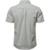 JEMITOP Men’s Casual Stretch Regular Fit Shirt Button Down Short Sleeve Work Shirts with Two Pockets(Light Grey)