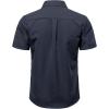 JEMITOP Men’s Casual Stretch Regular Fit Shirt Button Down Short Sleeve Work Shirts with Two Pockets(Navy Blue)