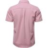 JEMITOP Men’s Casual Stretch Regular Fit Shirt Button Down Short Sleeve Work Shirts with Two Pockets(Pink)