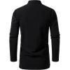 JEMITOP Men’s Pure Cotton Renaissance Pirate Medieval Retro Lace Up Shirt for Viking Mandarin Collar Costume Without Belt(Black)