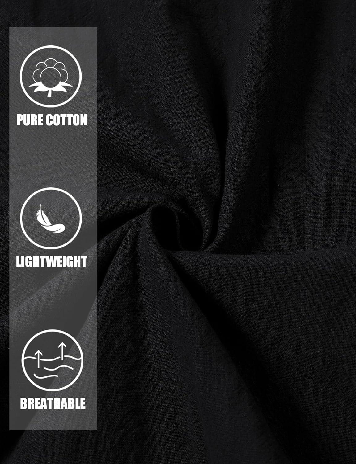 imageJEMITOP Mens Renaissance Pure Cotton Lace Up Shirt VNeck Long Sleeve Retro Costume for Medieval Pirate Viking Without BeltBlack