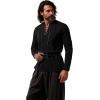 JEMITOP Men’s Renaissance Pure Cotton Lace Up Shirt V-Neck Long Sleeve Retro Costume for Medieval Pirate Viking Without Belt(Black)