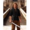 JEMITOP Men’s Renaissance Pure Cotton Lace Up Shirt V-Neck Long Sleeve Retro Costume for Medieval Pirate Viking Without Belt(Black)
