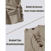 JEMITOP Men’s Renaissance Pure Cotton Lace Up Shirt V-Neck Long Sleeve Retro Costume for Medieval Pirate Viking Without Belt(Khaki)