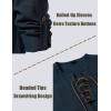 JEMITOP Men’s Renaissance Pure Cotton Lace Up Shirt V-Neck Long Sleeve Retro Costume for Medieval Pirate Viking Without Belt(Navy Blue)
