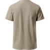 JEMITOP Mens Retro Lace Up Pure Cotton Linen-Like Versatile Breathable Lightweight Shirts for Beach Summer Hippie Boho(Khaki)