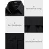JEMITOP Mens 4-Way Stretch Lightweight Outdoor Shirt Meshed Back-Vent Short Sleeve Button Down Shirts with Pockets(Black)