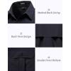 JEMITOP Mens 4-Way Stretch Lightweight Outdoor Shirt Meshed Back-Vent Short Sleeve Button Down Shirts with Pockets(Navy Blue)