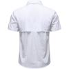 JEMITOP Mens 4-Way Stretch Lightweight Outdoor Shirt Meshed Back-Vent Short Sleeve Button Down Shirts with Pockets(White)