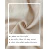 JEMITOP Men’s Linen-Like Shirt Casual Stylish Short Sleeve Button Down Shirts for Summer Beach Vacation with 2 Pockets(Beige)
