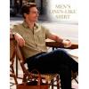 JEMITOP Men’s Linen-Like Shirt Casual Stylish Short Sleeve Button Down Shirts for Summer Beach Vacation with 2 Pockets(Dark Khaki)