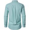 JEMITOP Men’s Classic Lightweight Oxford Button Down Collar Shirts Business Casual Long Sleeve Dress Shirt with Pocket(Aqua Green)